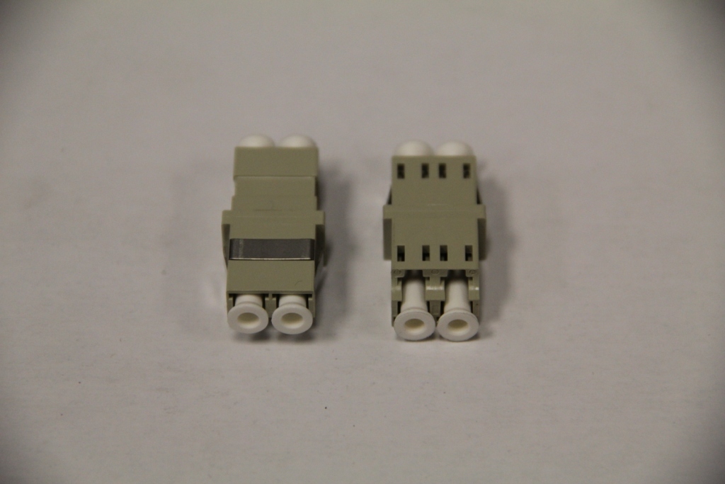 2 x Fiber Optic Cable Adapter LC-LC MM DUP Multimode Duplex Coupler Grey