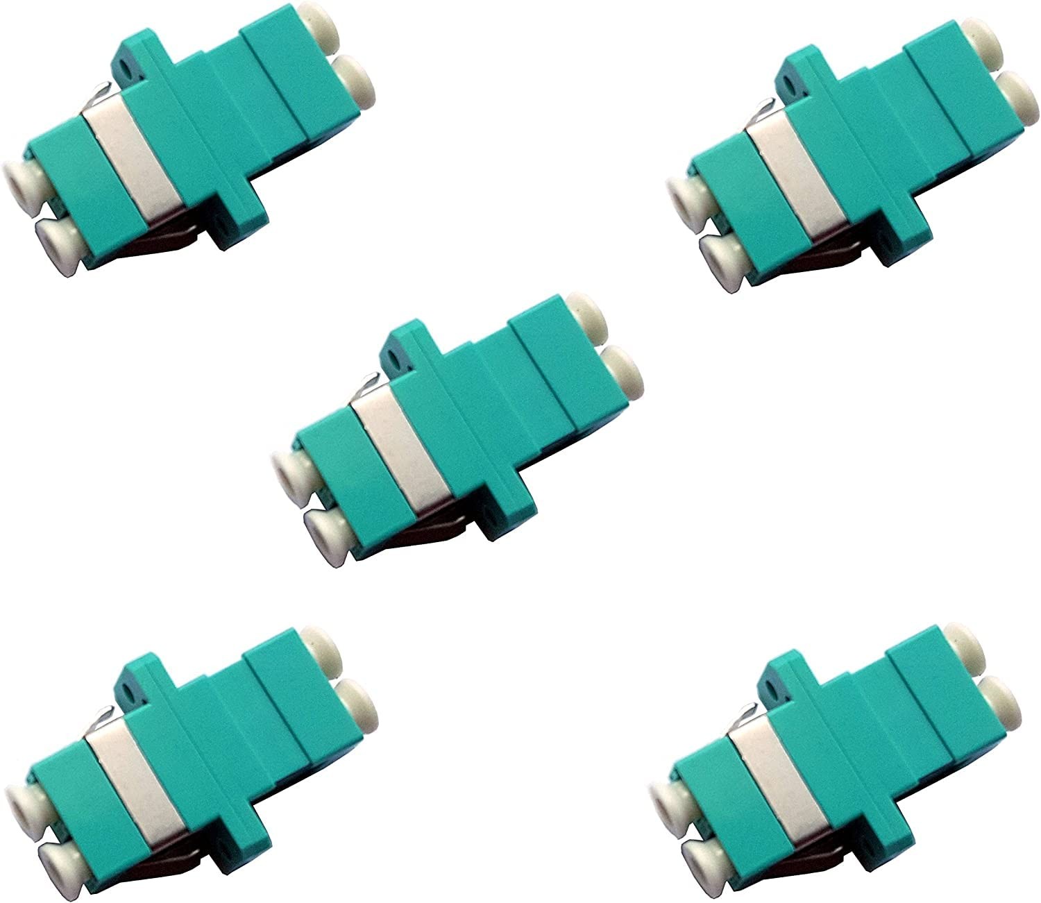 Fiber Optic Cable Adapter-Coupler LC-LC Duplex [Aqua]-Multimode 10Gb OM3-OM4 …
