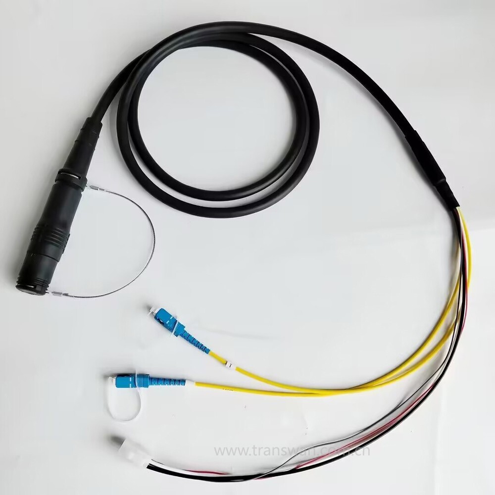 SMPTE Hybrid Cable FUW Breakout to 2 x SM Fibers + 4 x Lines 15 Meters (49.2FT)