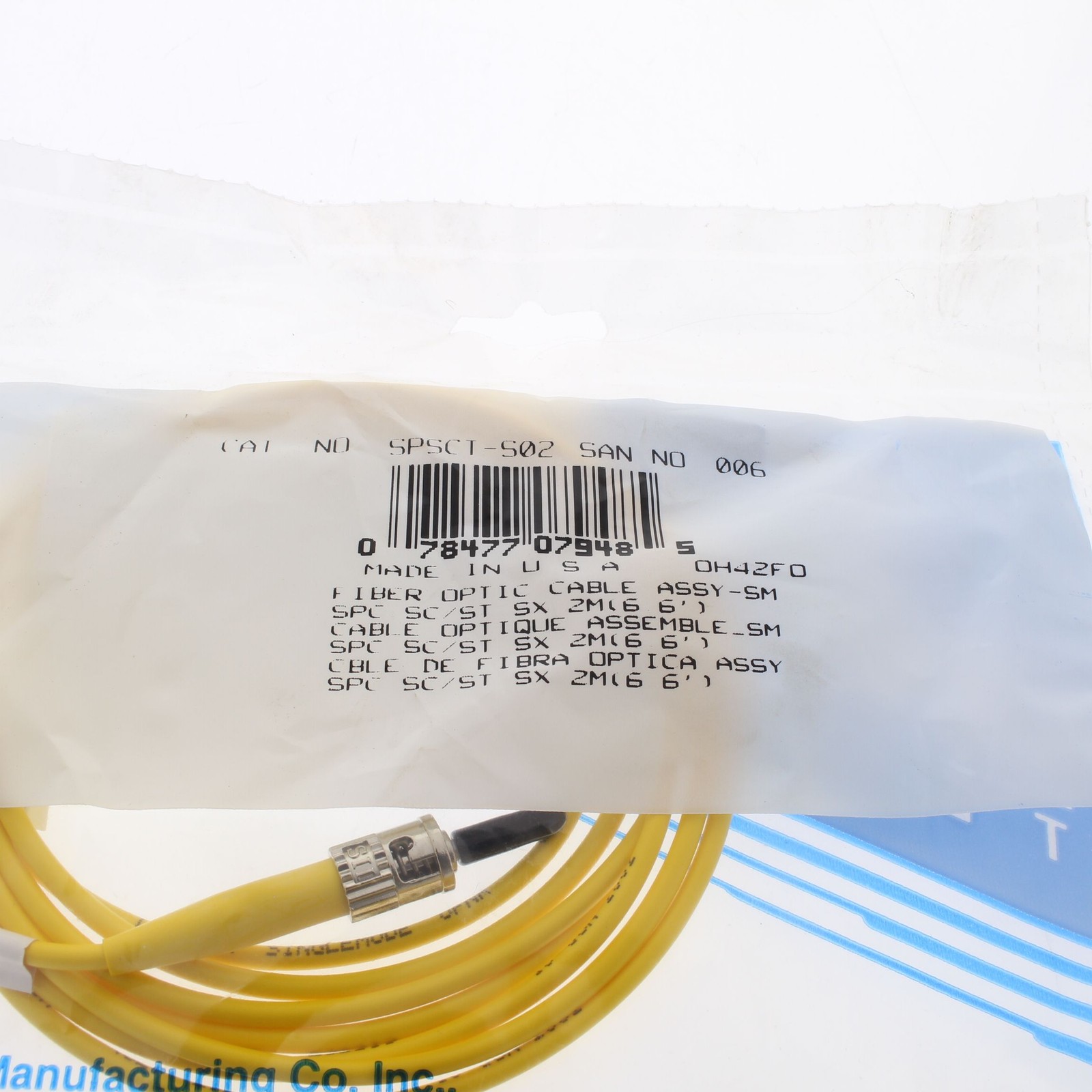 2M Leviton Fiber Optic Singlemode Simplex Patch Cable Cord SM ST LC PC PCSTF-S02