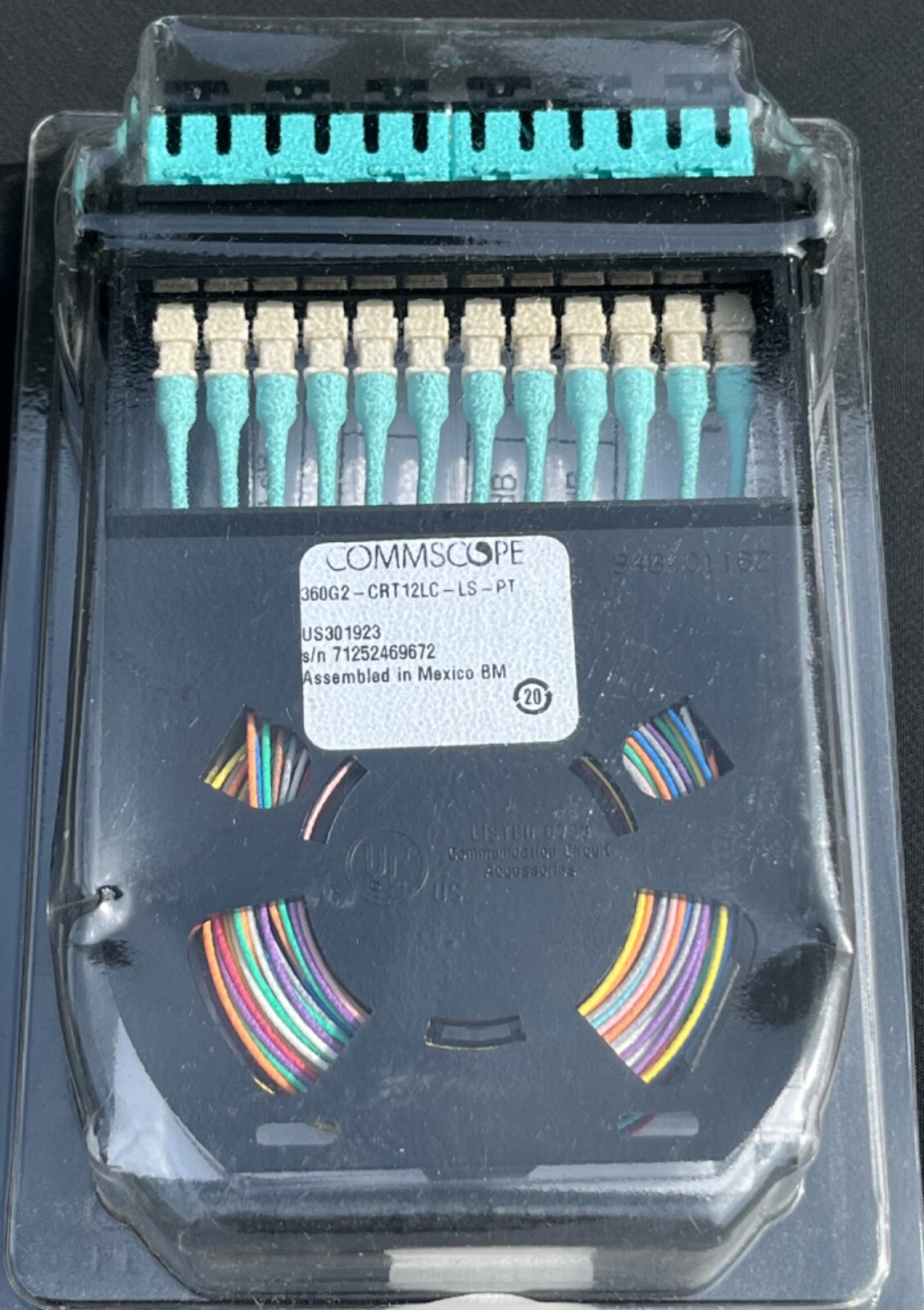 Commscope 360G2 Multimode OM4 Fiber Cartridge 12-LC-LS-AQ-PIGTAILS Cassette 12LC