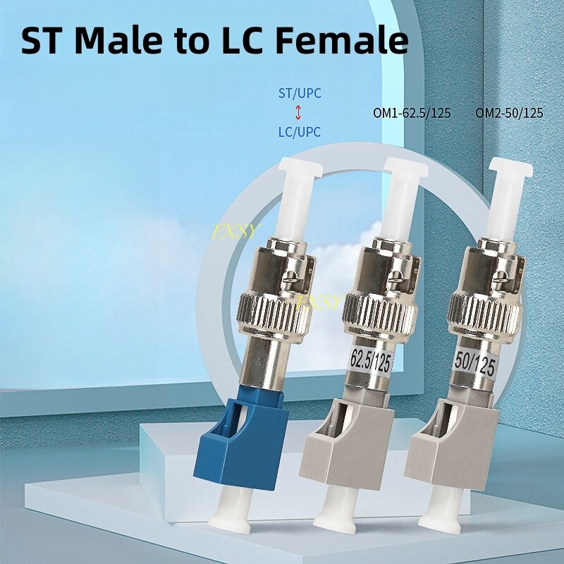 ST/UPC Male LC/UPC Female SM MM Hybrid Fiber Optical Adapter Optic Converter