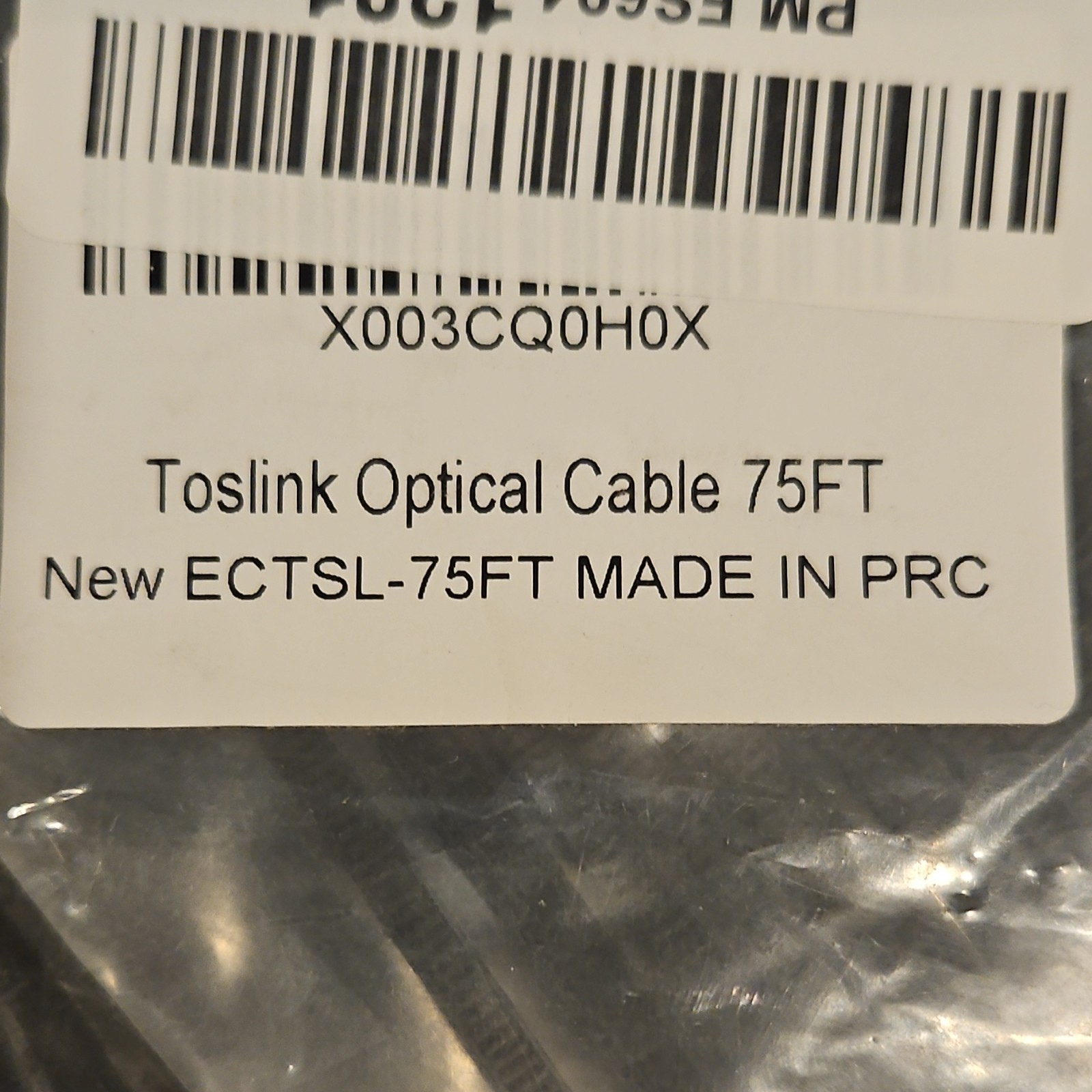 ELEGAN Toslink Optical Audio Cable 75ft Black Fiber ECTSL-75FT