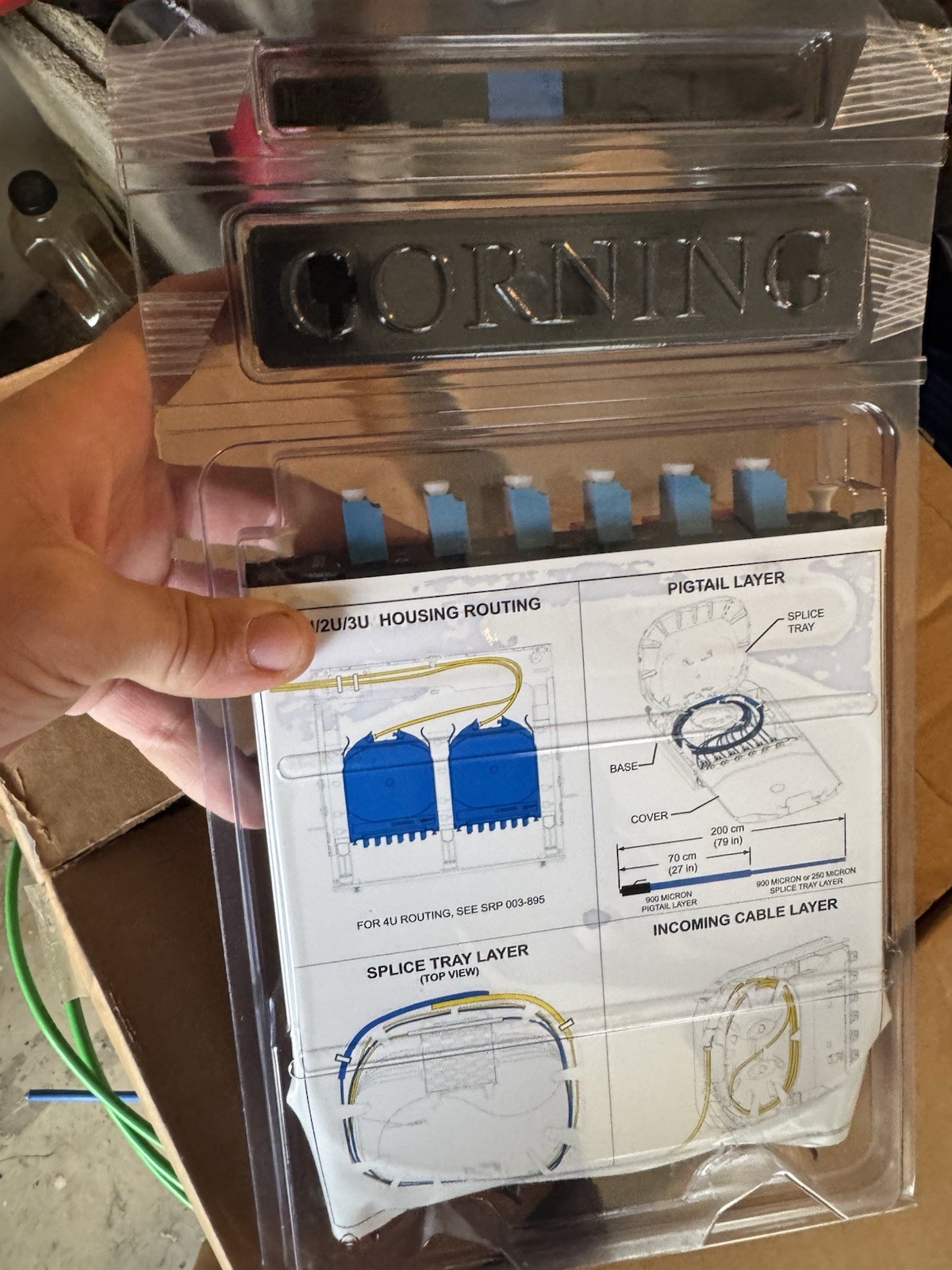 Corning CCH-CS12-A9-P00RJSplice Cassette 12 Fiber LC Duplex OS2