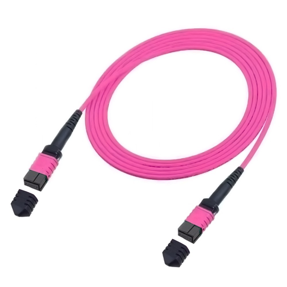 MPO to MPO Female Fiber Optic Patch Cord OM4 LSZH Cable 8 / 12 Core Type B lot