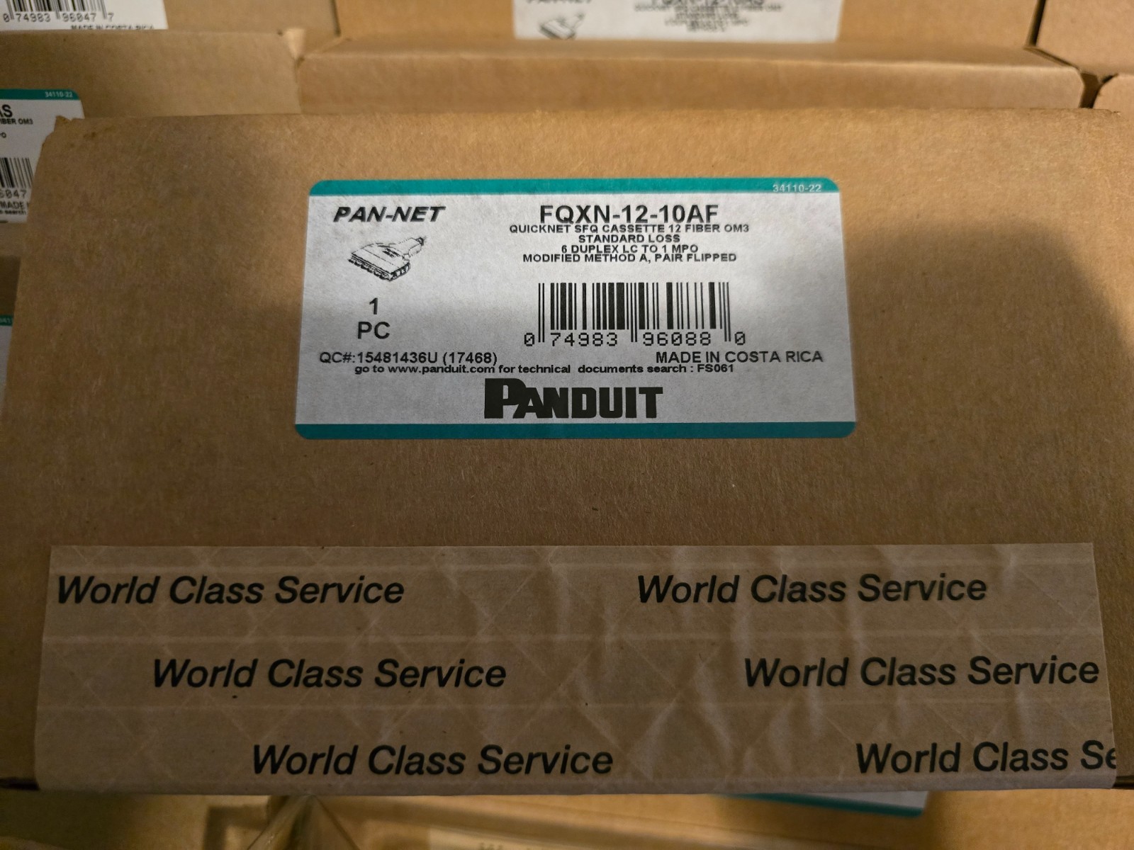 NEW and SEALDED Panduit FQXN-12-10AS Quicknet SFQ Cassette 12 Fiber 6 LC