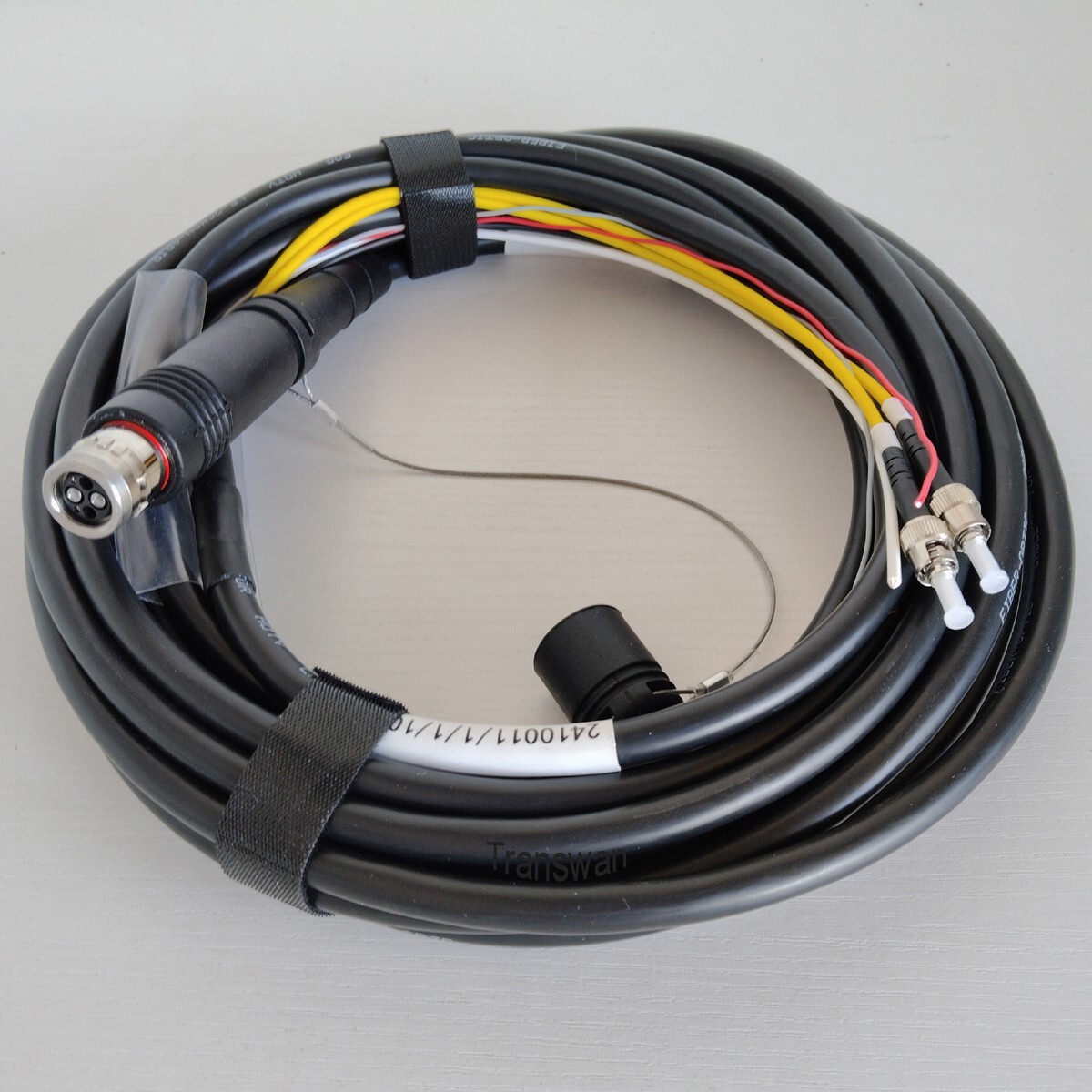 SMPTE Hybrid Cable FUW Breakout to 2 x SM Fibers + 4 x Lines 2.5 Meters (8.2 FT)
