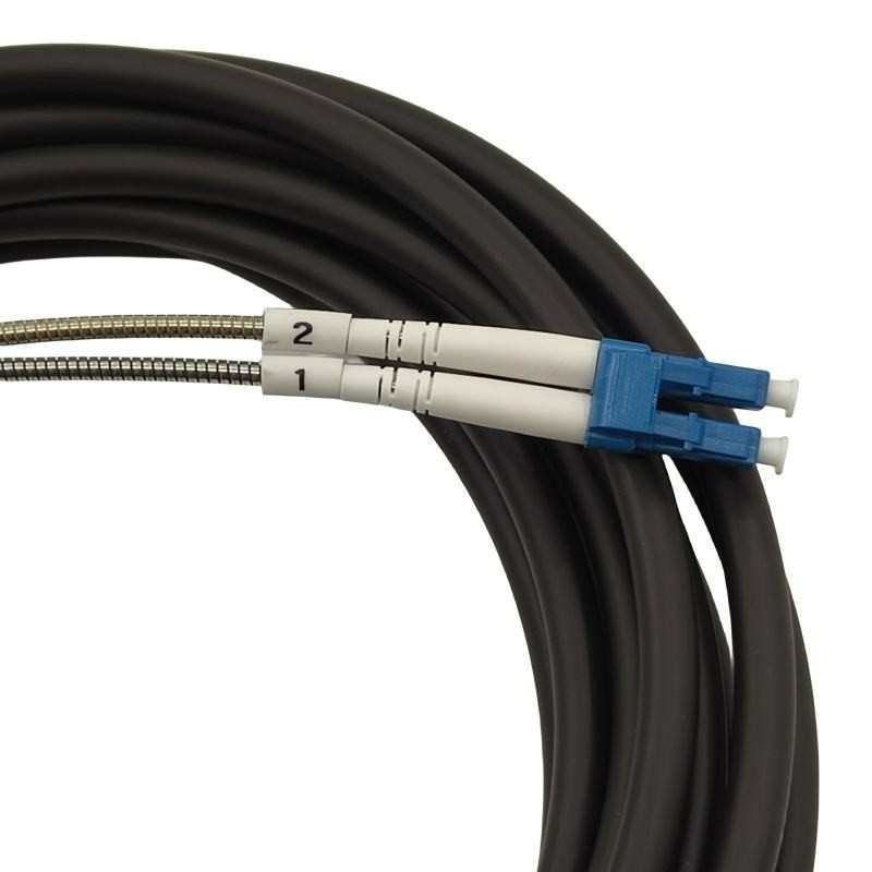 1~20M LC-FC Duplex Outdoor cable Single Mode 7.0mm LSZH Outdoor Fiber Patch Cord