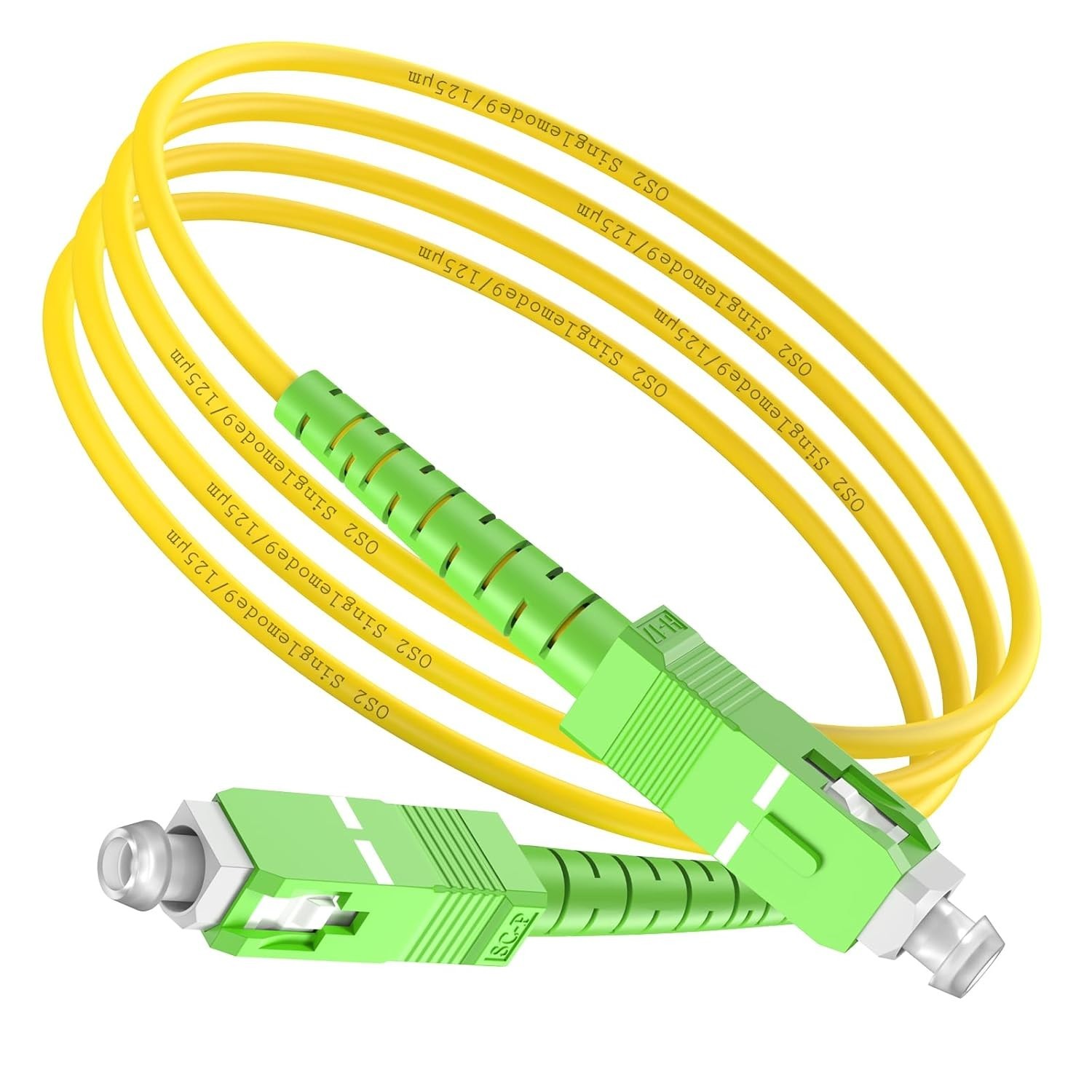 to Single Mode Fiber Optic Patch Cable, 3FT 1m Simplex 9/125um OS1/OS2 LSZH Y…