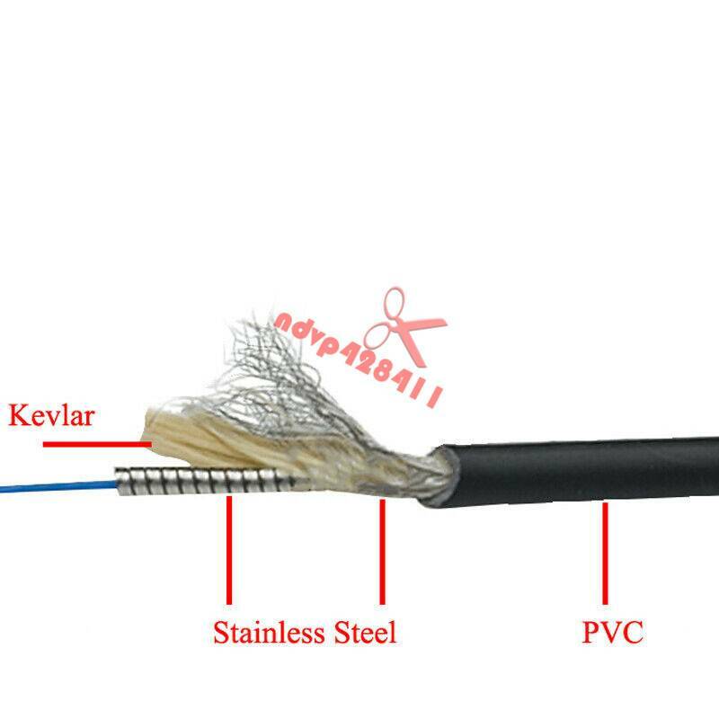 200M Black Armored Fiber Cable LC-LC UPC SM 9/125 Duplex Fiber Optic Patch Cord