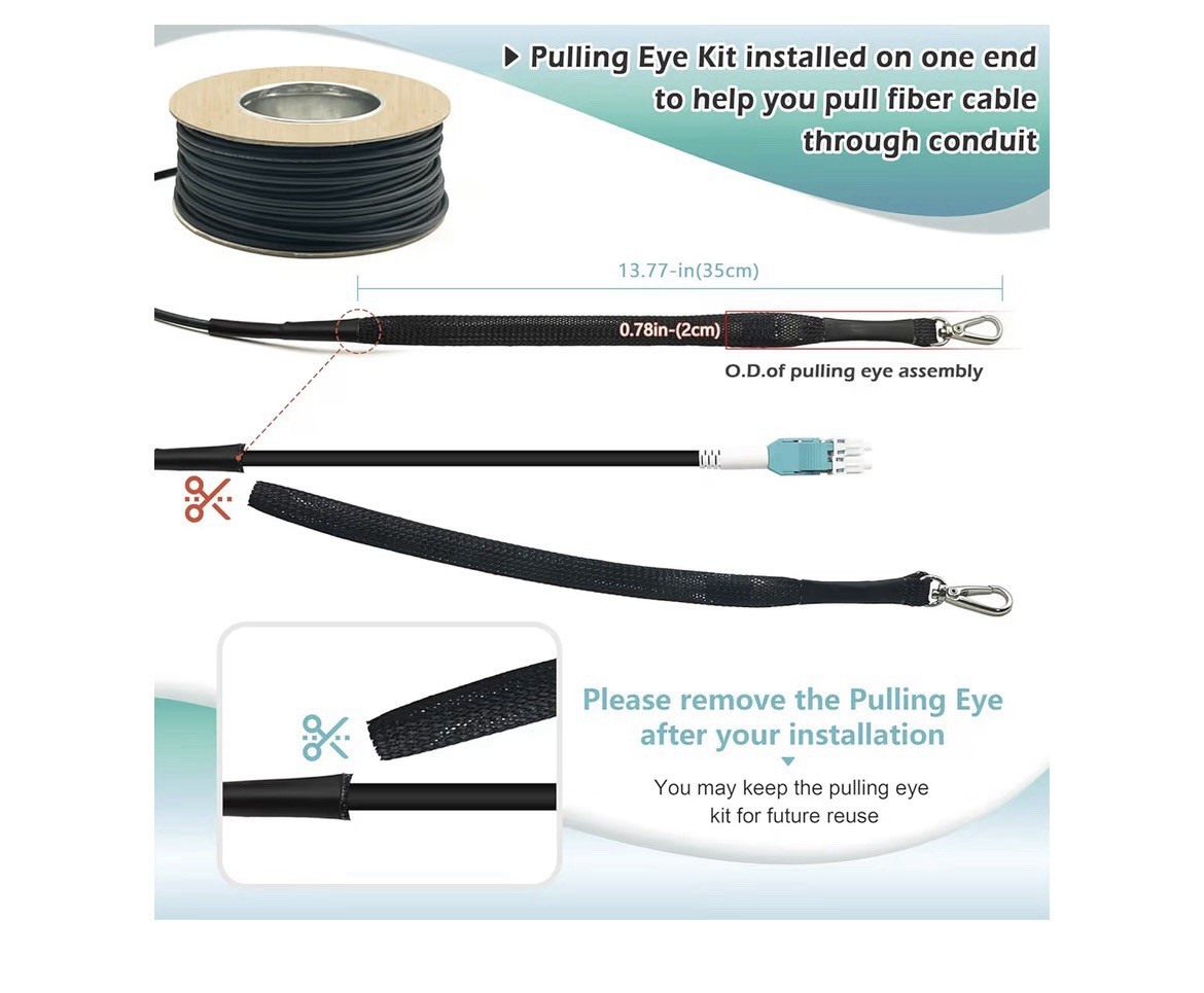 300ft LC to LC Outdoor Armored Fiber Patch Cable Fiber Optic Cable, 40Gb 10Gb