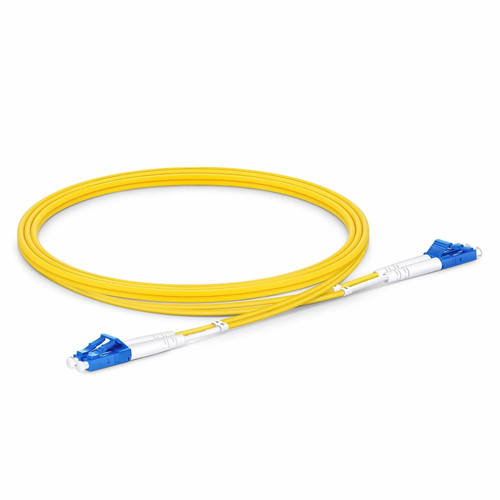LC-LC 3m Single Mode Duplex Fiber Optic Cable Yellow OS2 9/125 FTTx