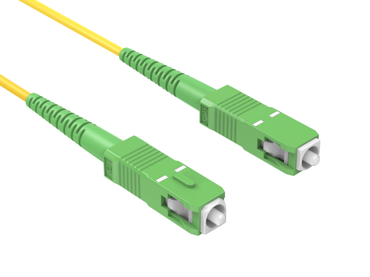 20m OS2 SC to SC APC Simplex Corning Fiber Optic Cable SingleMode 9/125 OFNR …