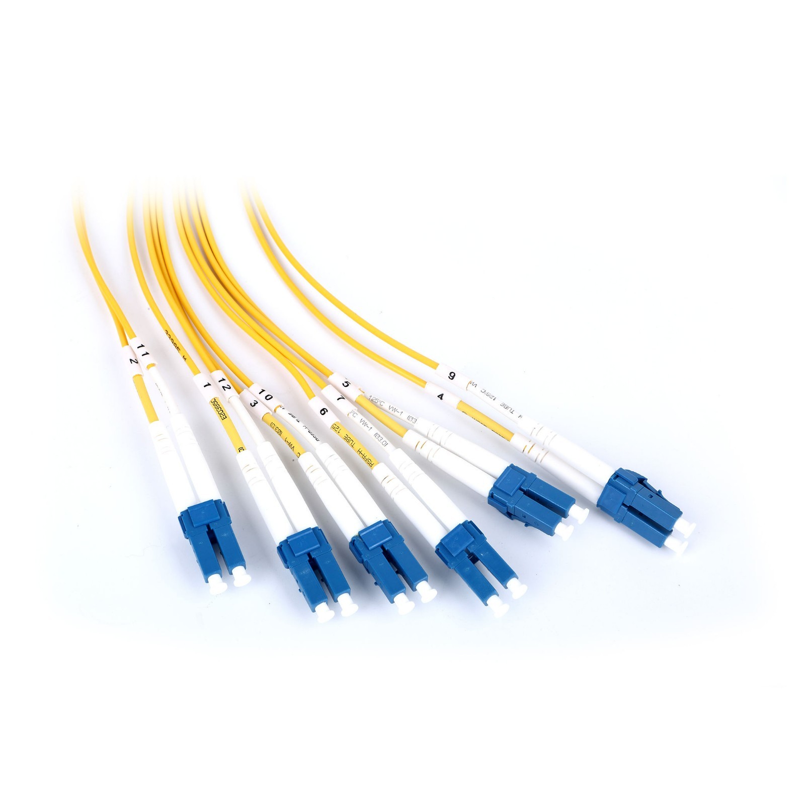 1~50M MPO/MTP Female/Male to 12xLC Type B Breakout Cable OS2 SM Fiber Patch Cord