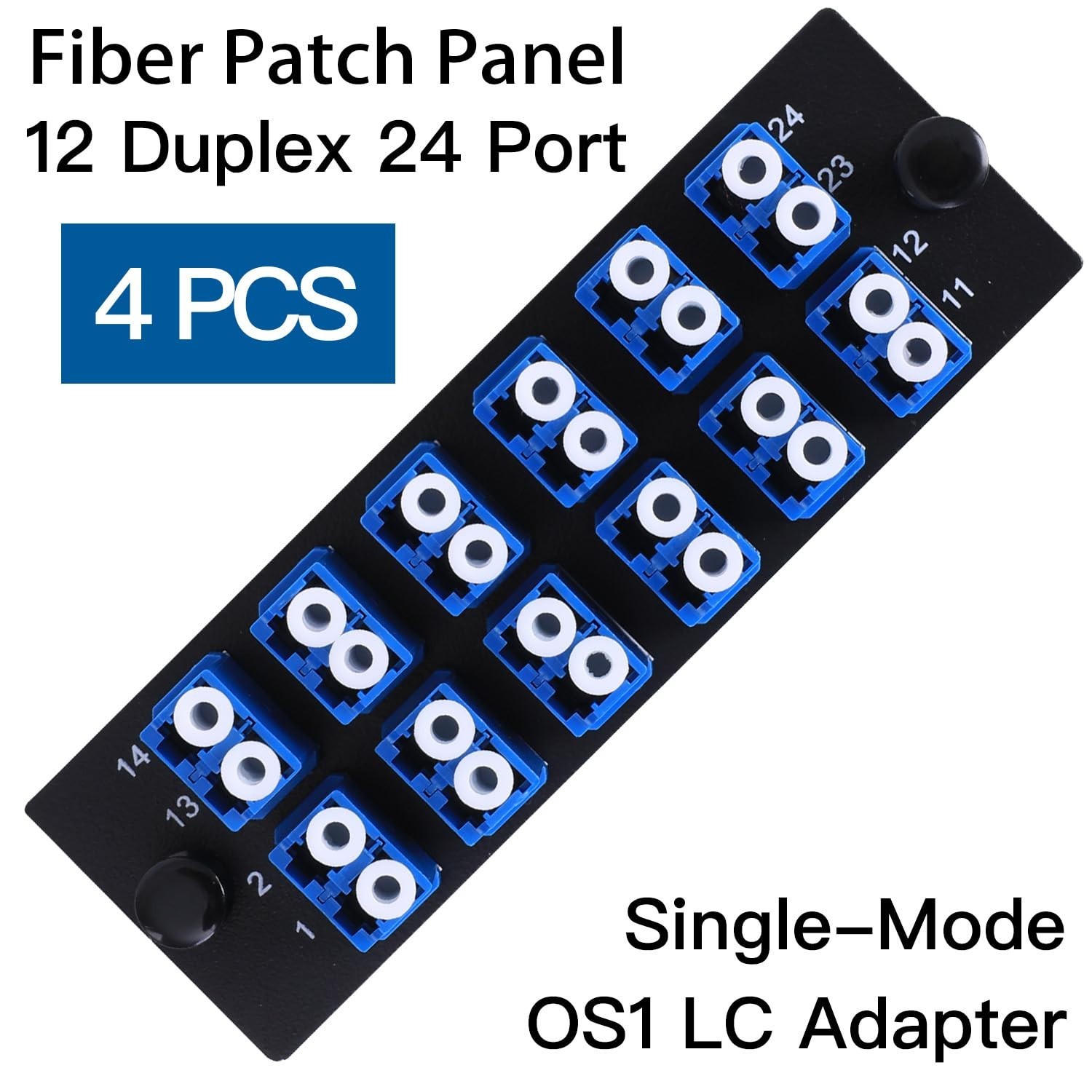 VFLTOOL LC Fiber Optic Patch Panel 24 Port Duplex LGX Blue SM/MM