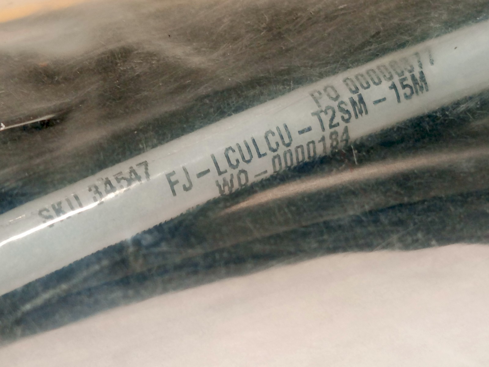NWS FJ-LCULCU-T2SM-15M LC-LC single-mode duplex fiber patch cable, 15m, black
