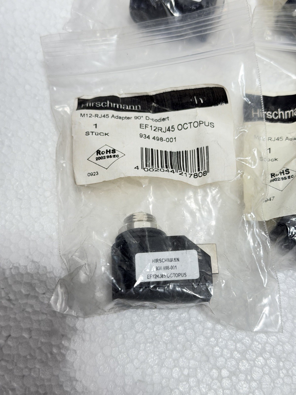 Hirschmann M12–RJ45 Adapter 90°-D Codiert EF12RJ45 OCTOPUS Lot Of 6 Piece