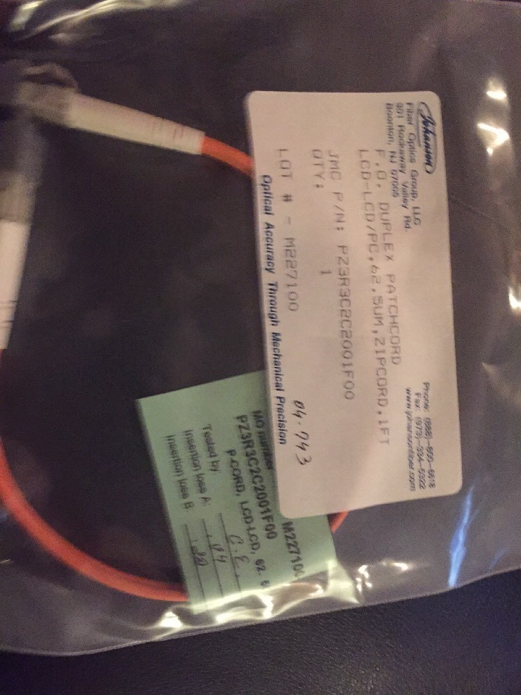 Lot Of 12 Duplex Patch Cord Fiber 1 Ft T8