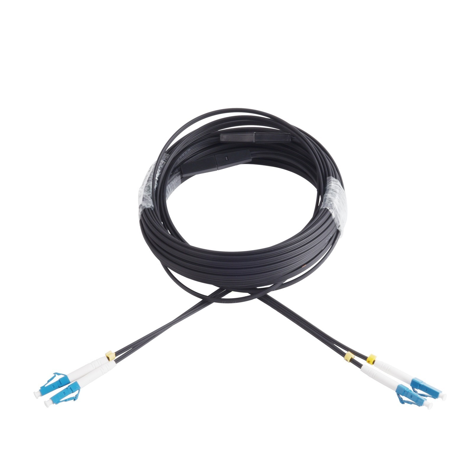 Fiber Optical Patch Cable UPC 2 LC to 2 LC Singlemode 2-Core Outdoor 30M