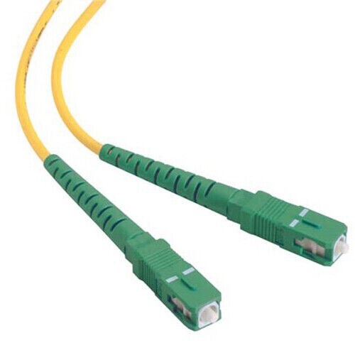 10 PACK LOT 30m SC(APC)-SC(APC) Simplex 9/125 OS2 Singlemode Yellow OFNR 100FT