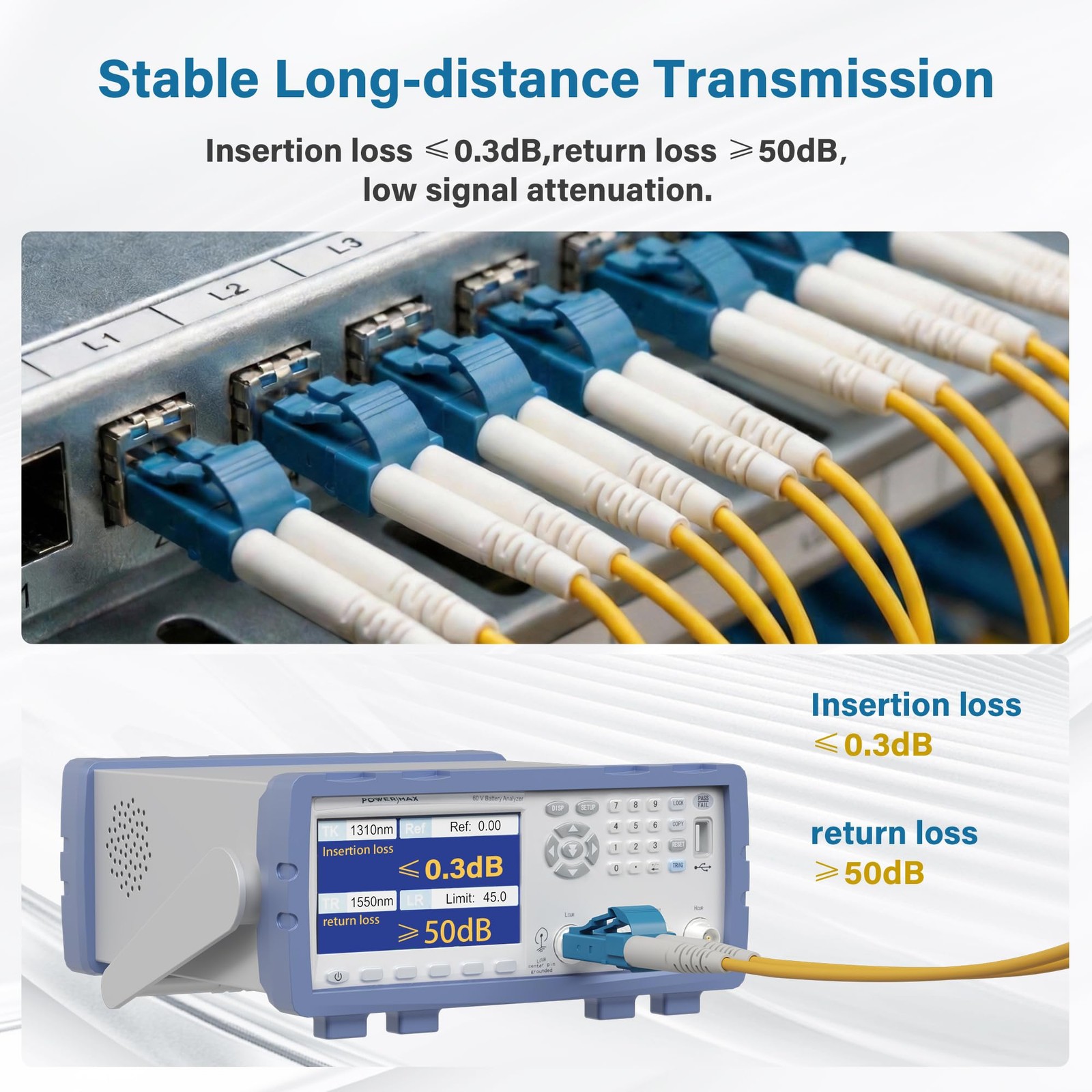 LC to LC OS2 Single Mode Fiber Patch Cable Duplex UPC SMF Yellow Cord 2 FT