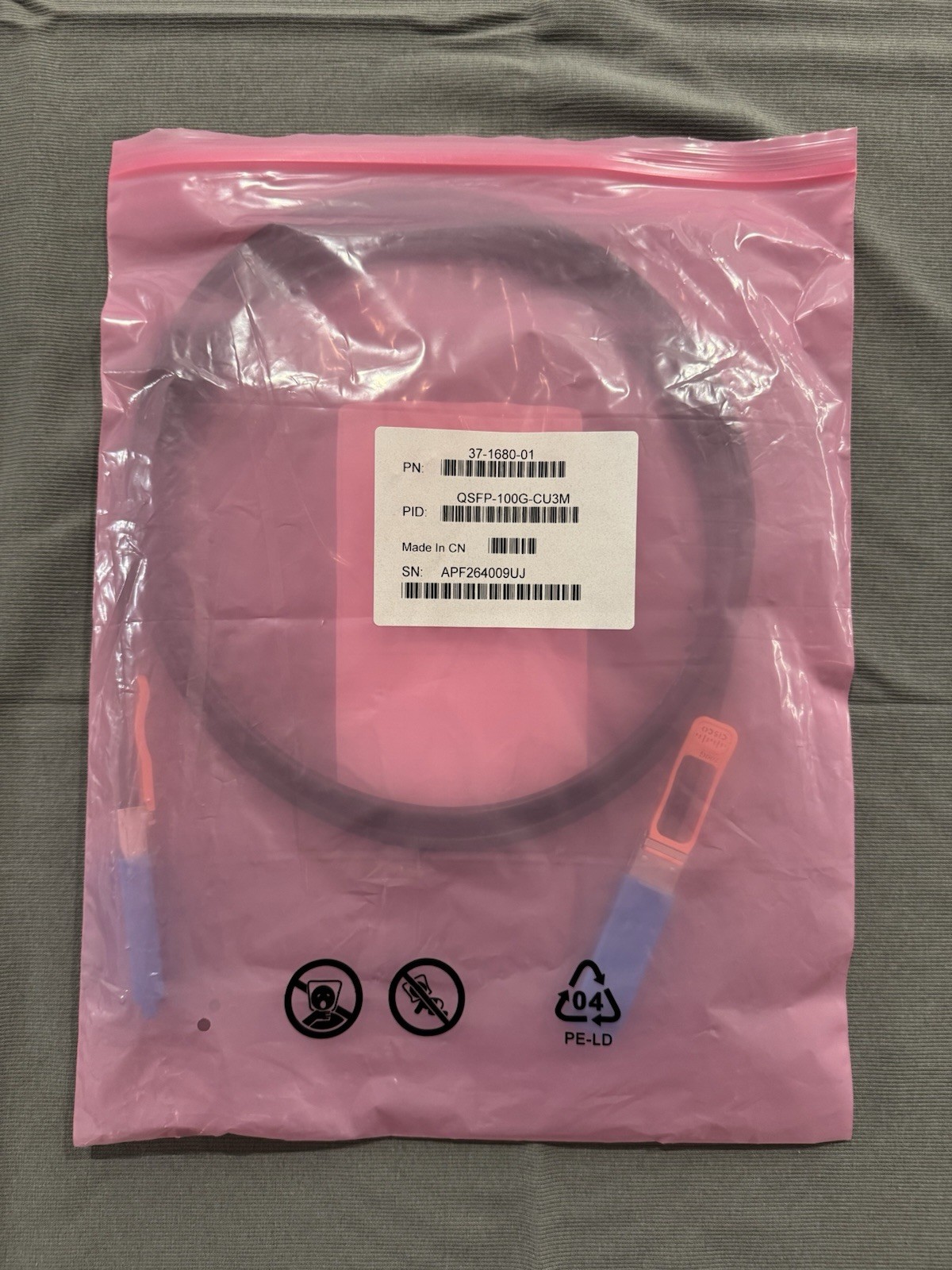 Cisco QSFP-100G-CU3M