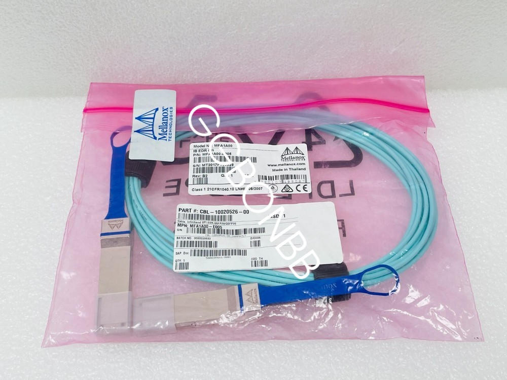 NEW Mellanox MFA1A00-E005, 100G QSFP28 Active Optical Cable FedEx or DHL or UPS