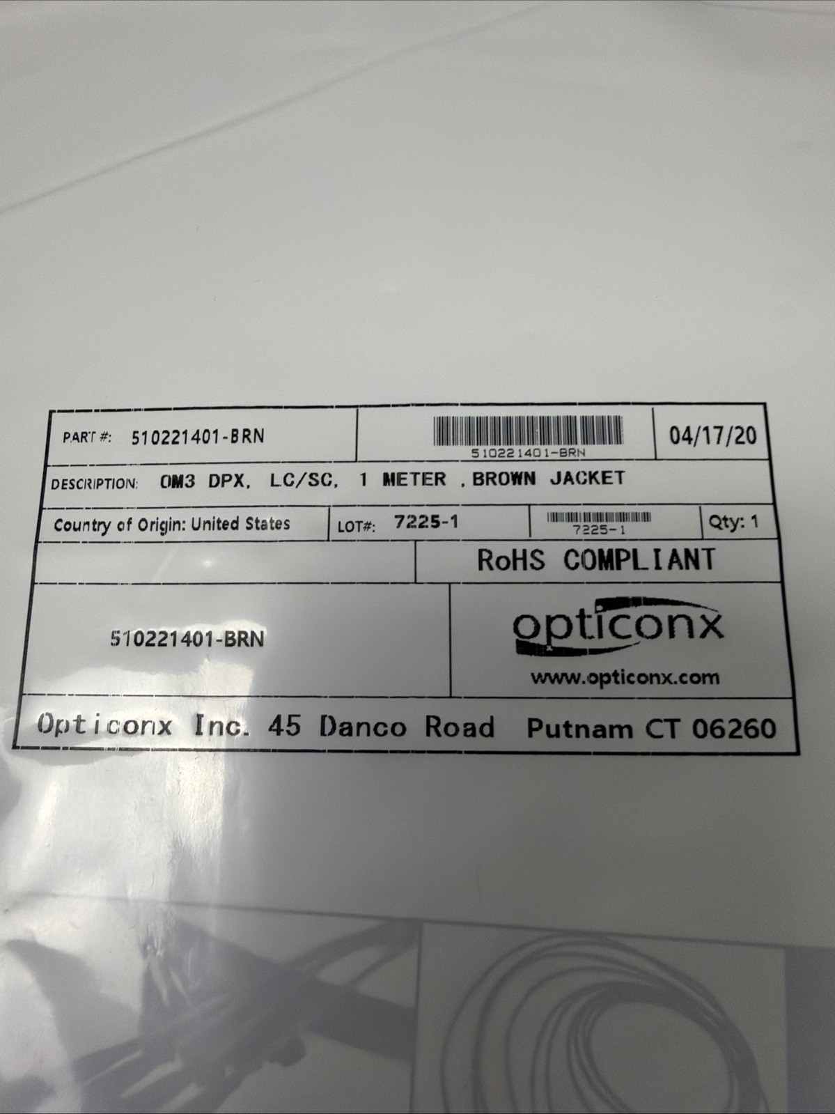 Opticonx Fiber Optic Installation Lot – UBK-96 Breakout Kit Splitters Tubbing Ca
