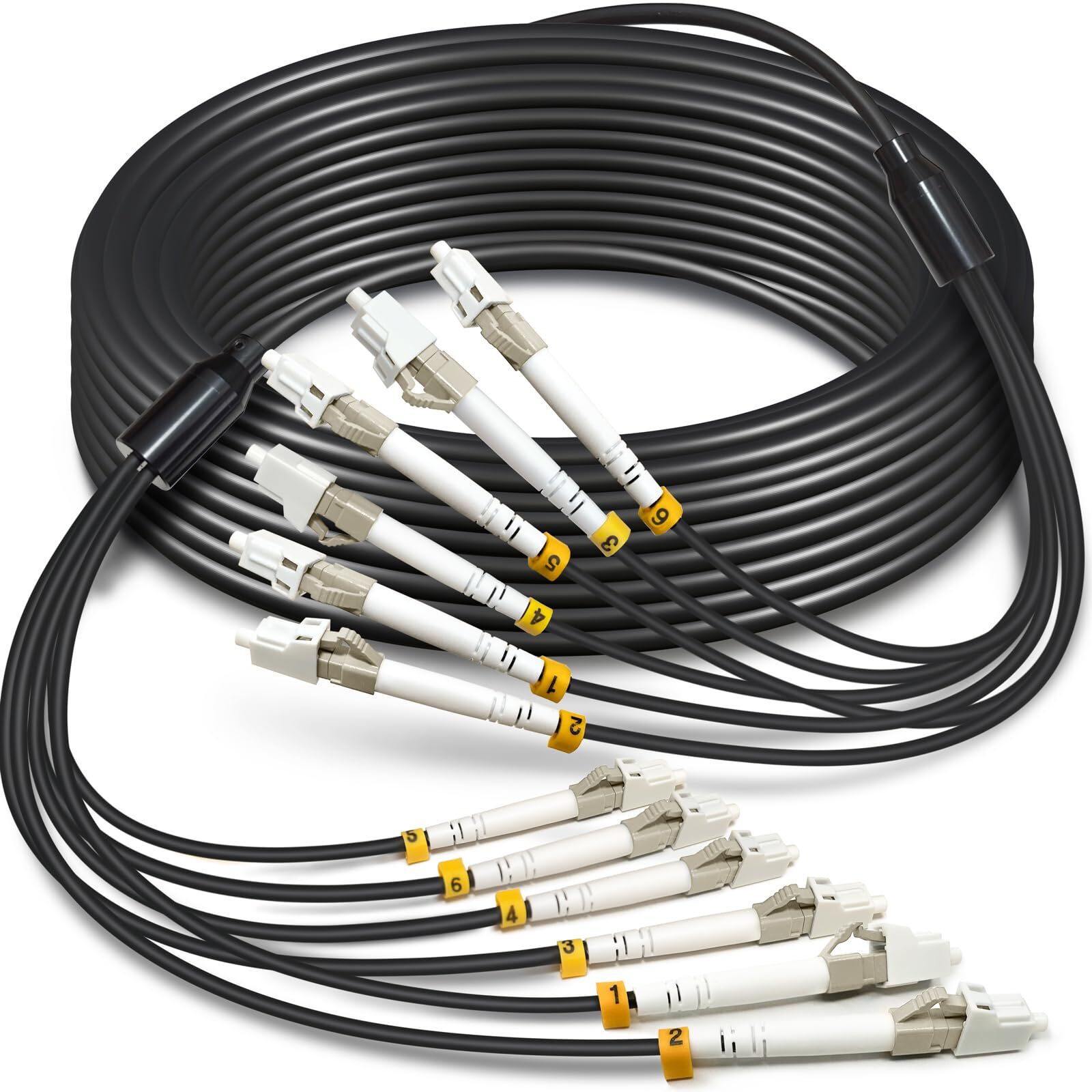 15 Meters 6 Core OM3 Multimode Industrial TPU LC to LC Outdoor Armored Fiber …