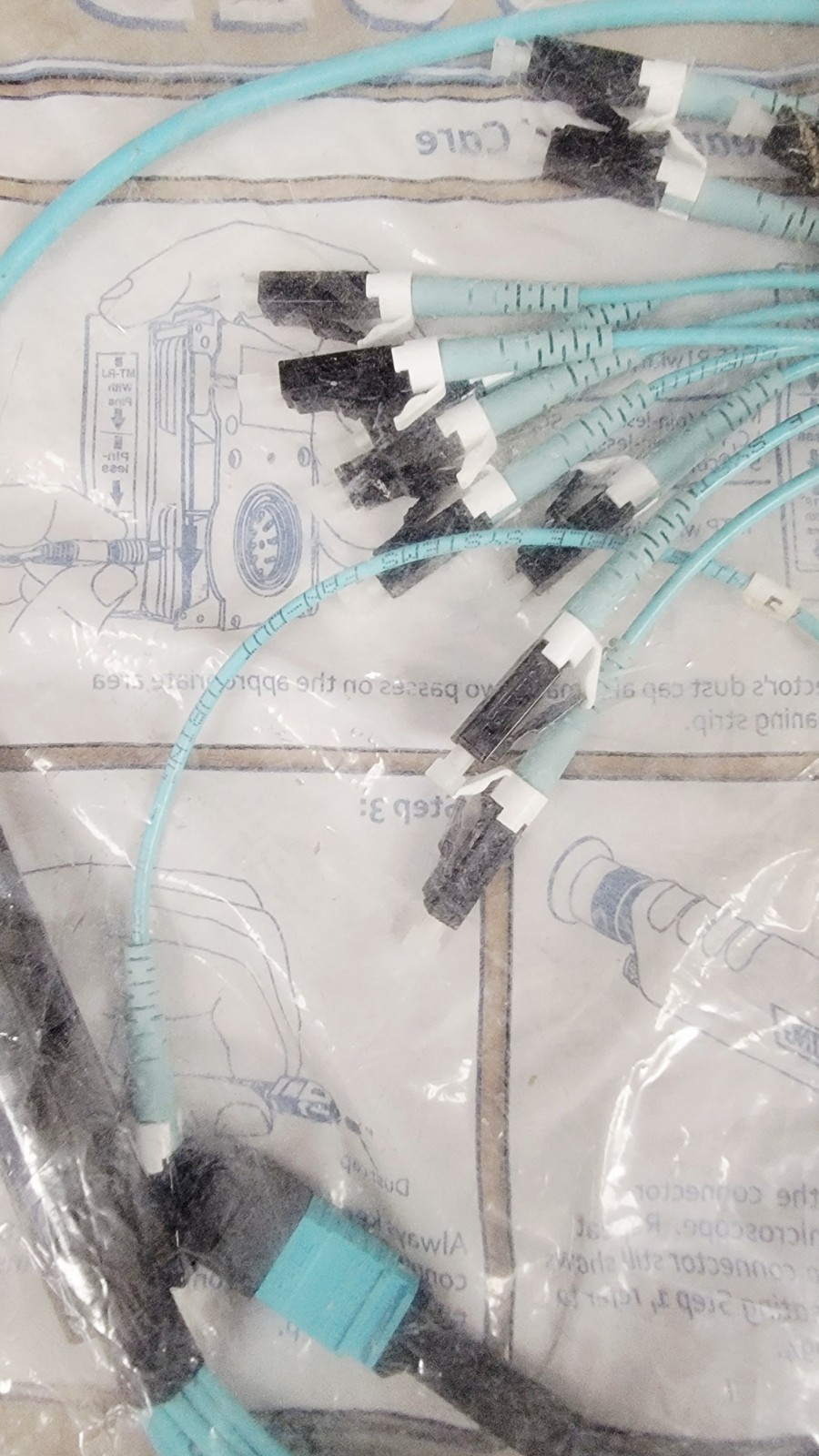 1M MPO/MTP Female/Male to 12xLC Type B Breakout Cable 50/125 MM Fiber Patch Cord