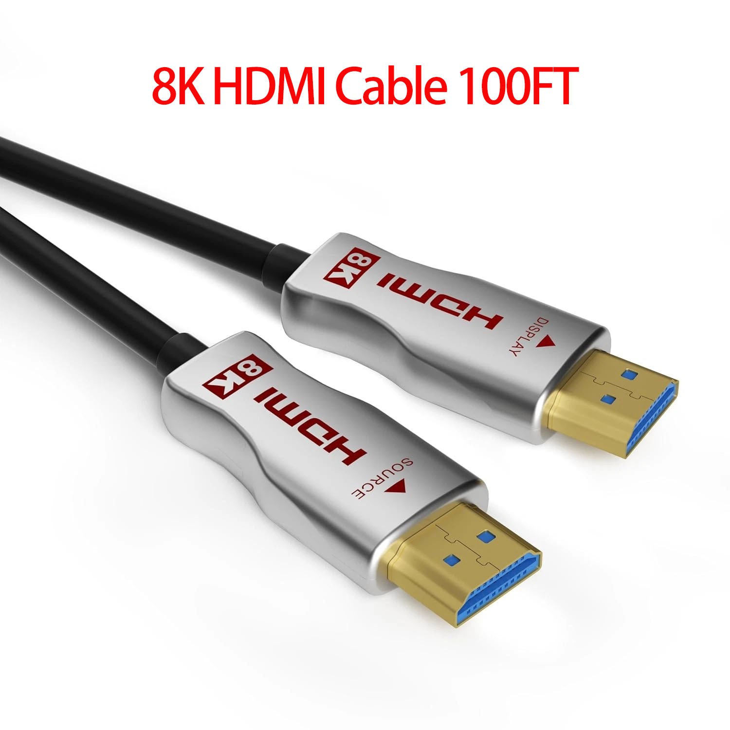 8K Fiber Optic HDMI Cable 100FT 48Gbps 2.1 Cable Cord 8K60Hz 4K120Hz For TV