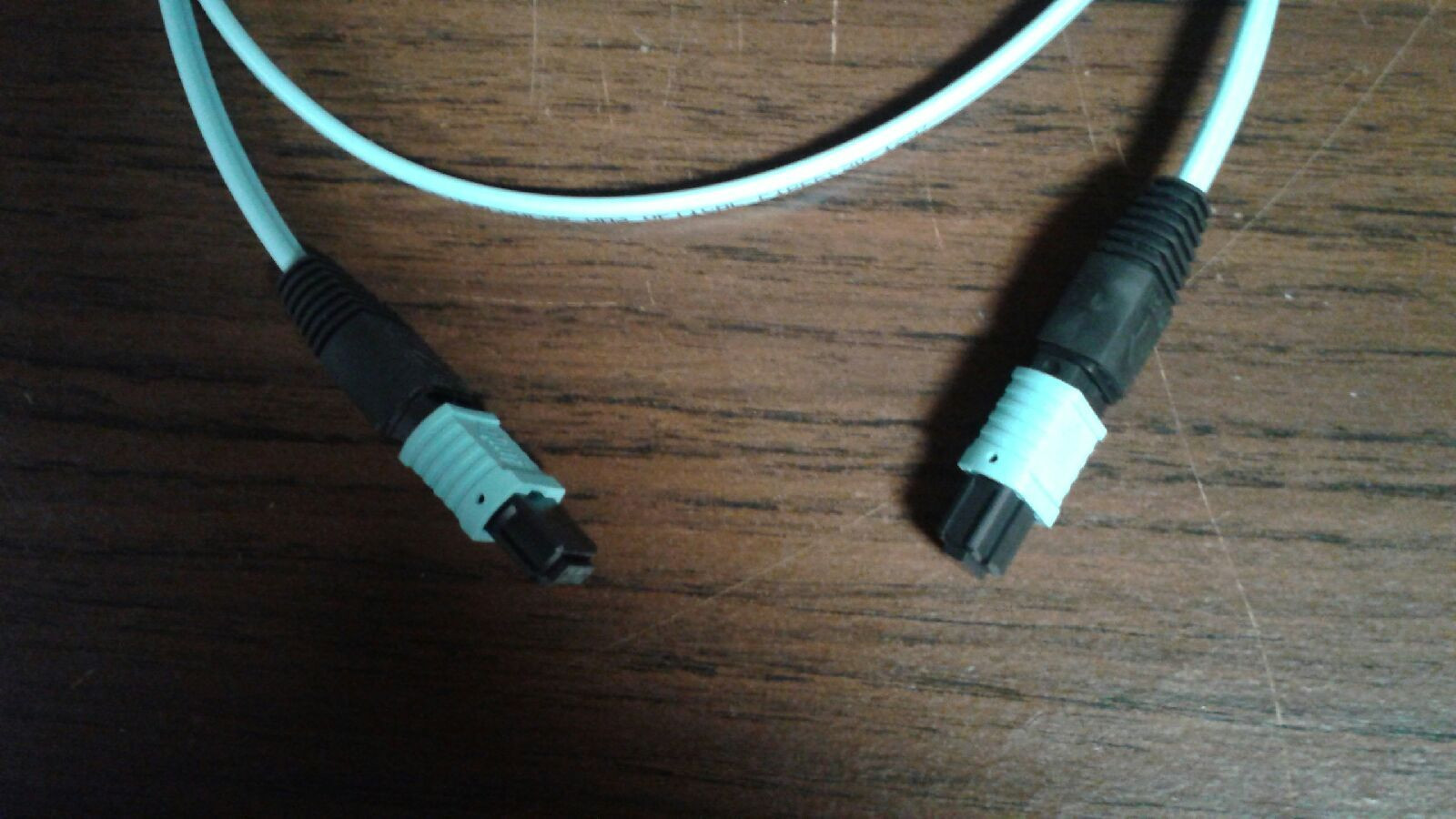 1M 12 STRAND MTP MPO OM3 50u 50/125 MICRON FIBER OPTIC PATCH CABLE 10GB AQUA