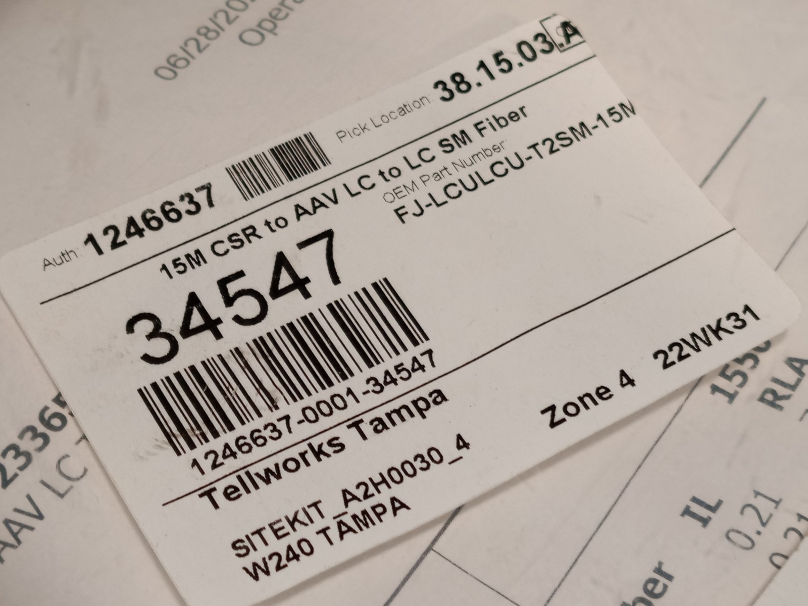NWS FJ-LCULCU-T2SM-15M LC-LC single-mode duplex fiber patch cable, 15m, black