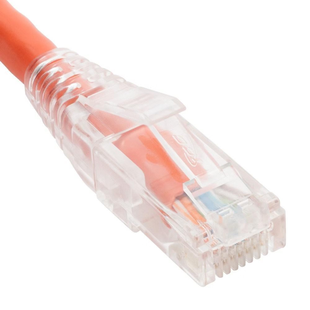 Patch cord cat6 clear boot 7 orange