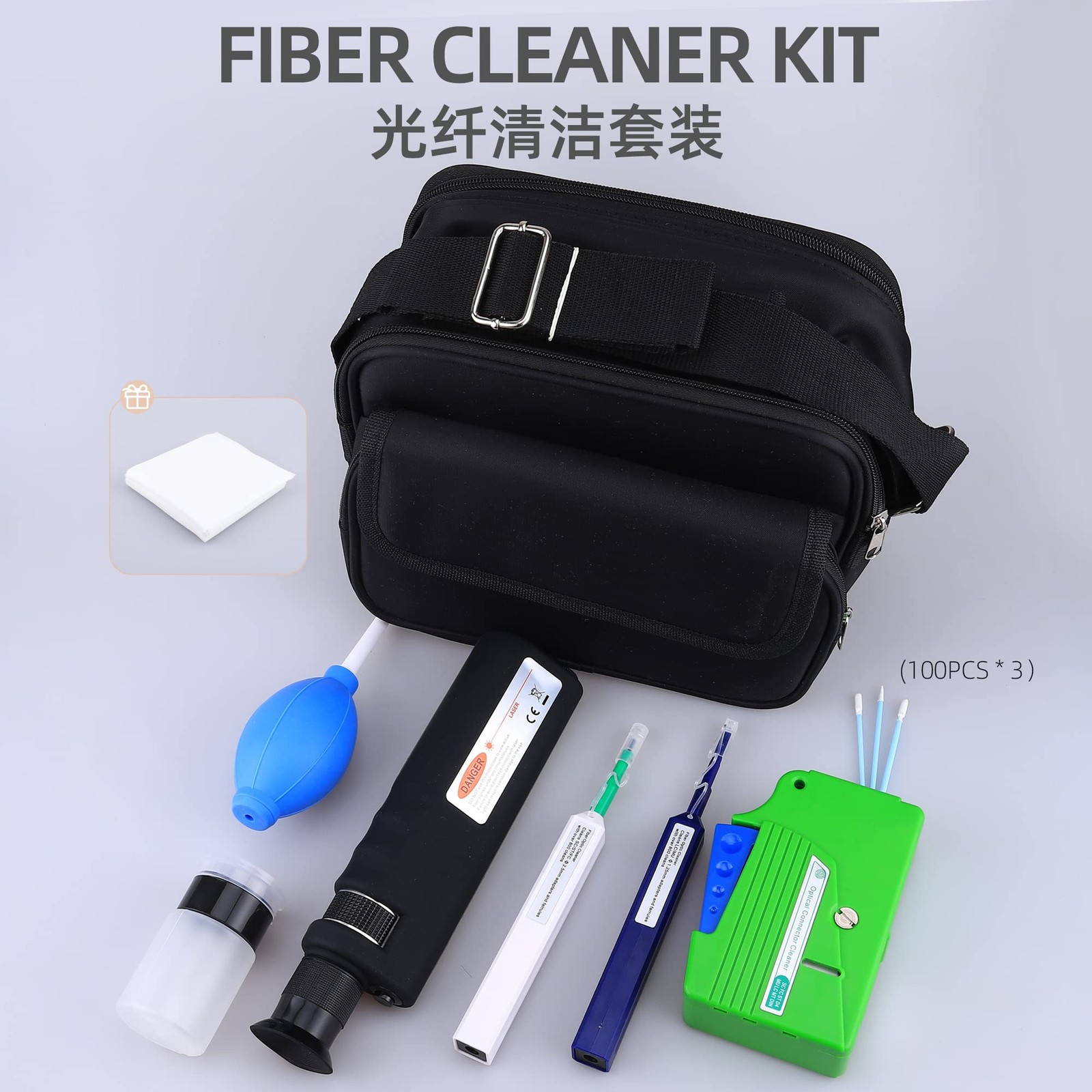 FTTH Fiber Optics Cleaning Kit with Fiber Cleaning Cassette for FC SC ST LC M…