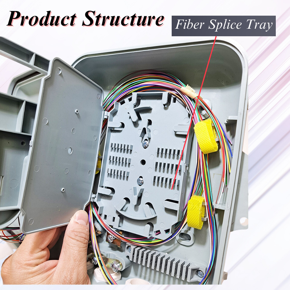 12 Core Fiber Terminal Box Wall Mounted Optic Fiber Distribution FTTH SC Adapter