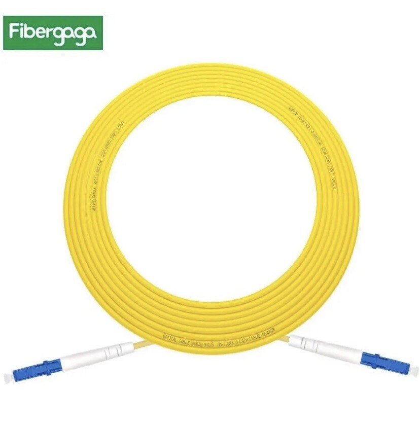 Fibergaga-20m(66ft) OS2 LC/UPC to LC/UPC Fiber Patch Cable, Single Mode Fiber