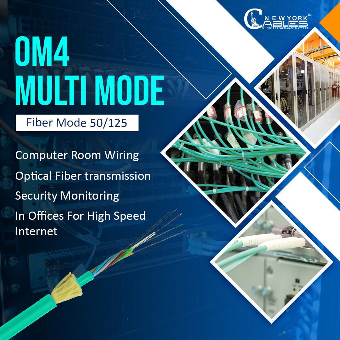 OM4 LC to LC Fiber Optic Patch Cable Multimode Duplex 50/125 Aqua LC LC 1M-15M