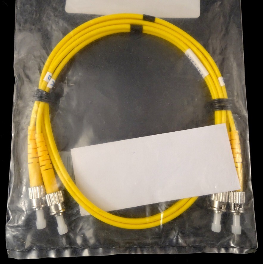 Allen Tel GBST2-D1-01 Duplex ST to ST Fiber Optic Patch Cord, Singlemode 1m, New