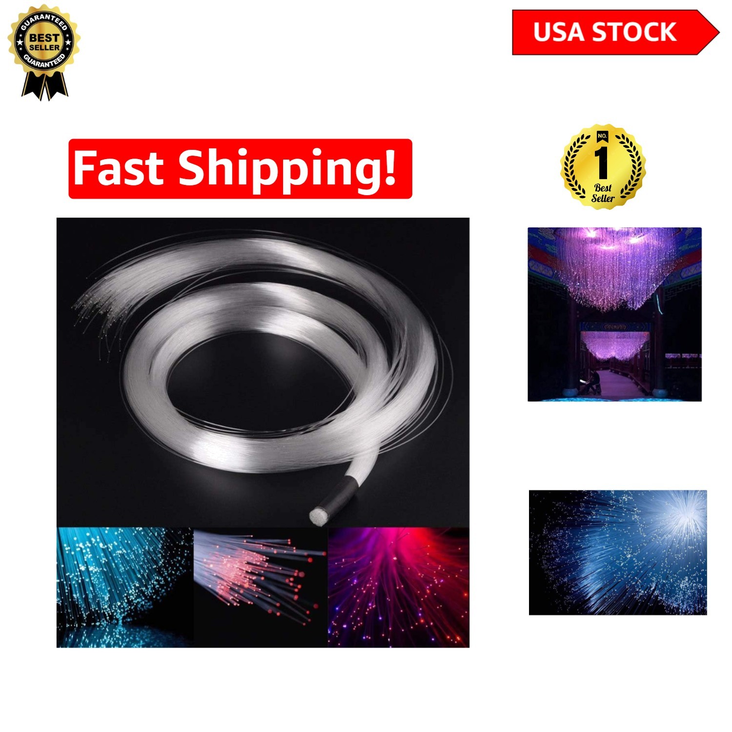 Customizable Fiber Optic Cable – 150 strands, 6.5ft for Starry Effects