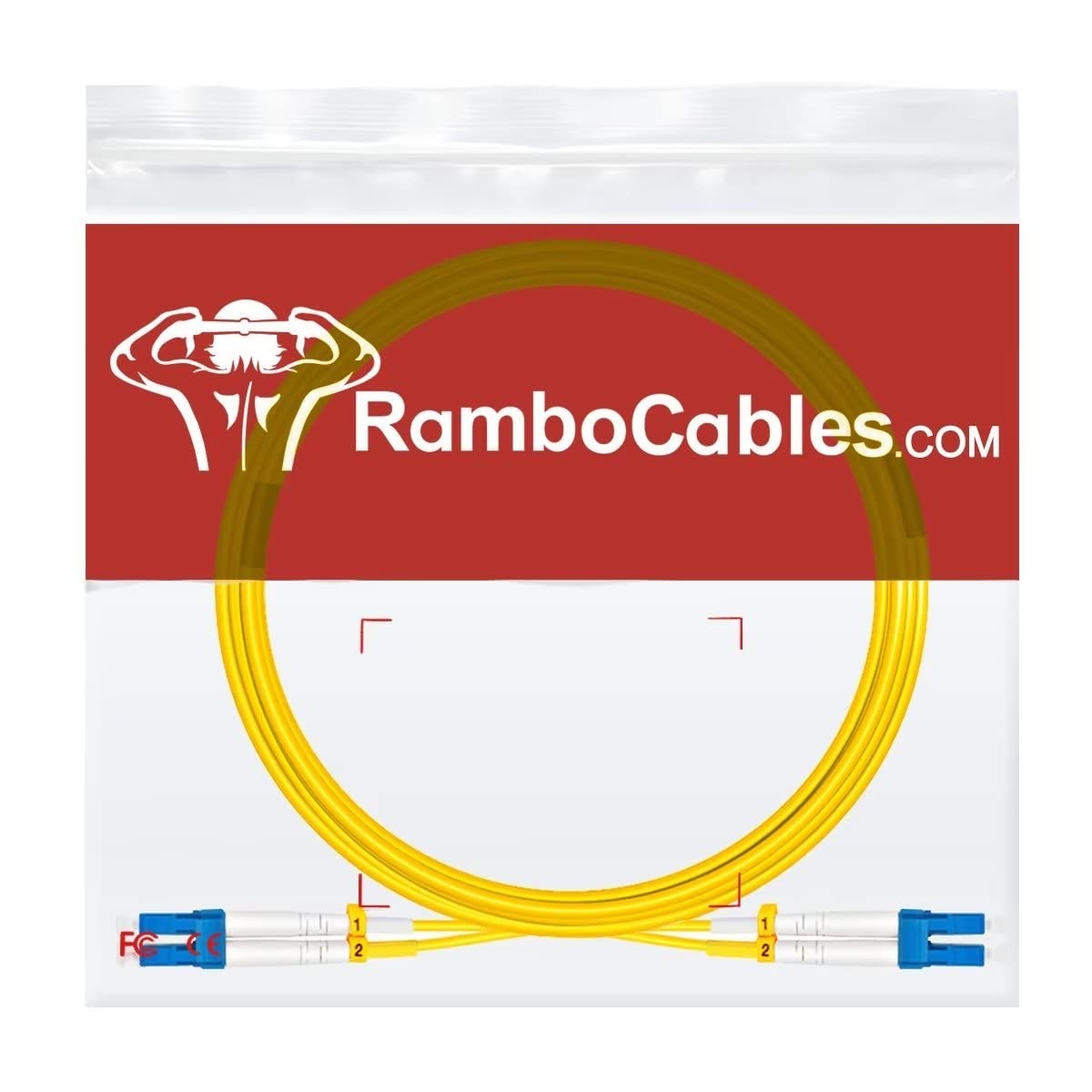 RamboCables-OS2 LC to LC Single Mode Fiber Patch Cables, 1000ft/300m