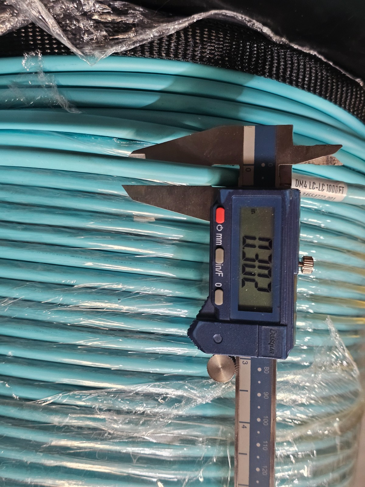 OM4 24 Fiber Trunk Cable 1000ft Aqua Bulk Fiber Cable 2 Strands LC-LC Plenum