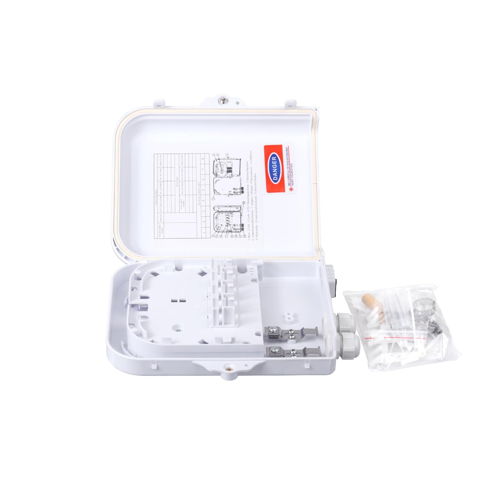 8 Core Fiber Optical Terminal Box Distribution Enclosure FTTH Accessories