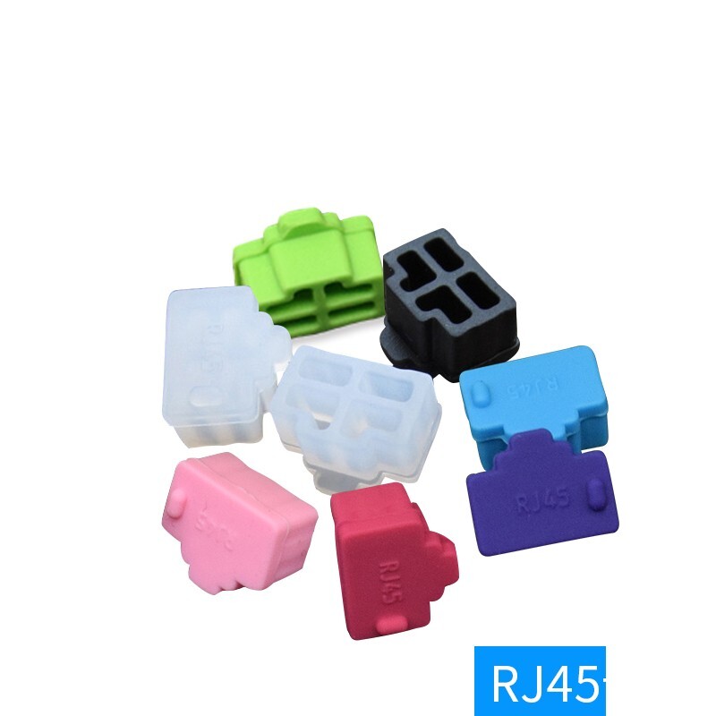 Soft Silicone RJ45 Port Cover Dust Plug Baffle Protector Dust Cover Laptop LAN