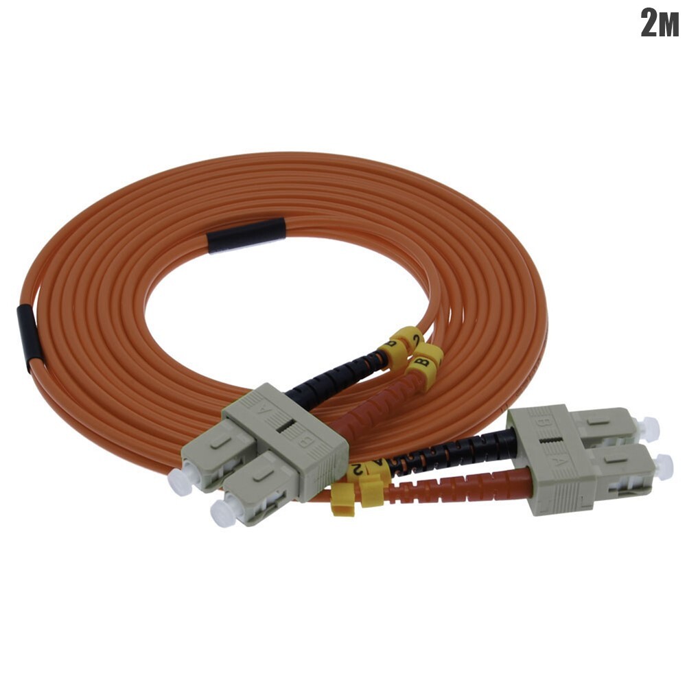 2M 6FT SC to SC OM2 Duplex Multi Mode 62.5/125 Fiber Optic Optical Patch Cable