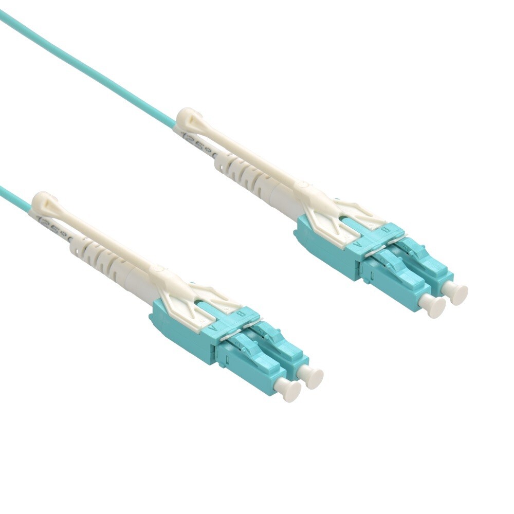 20 PACK LOT 20m LC-LC Duplex 50/125 OM3 Mult Fiber Patch Cable Aqua Uniboot 65FT