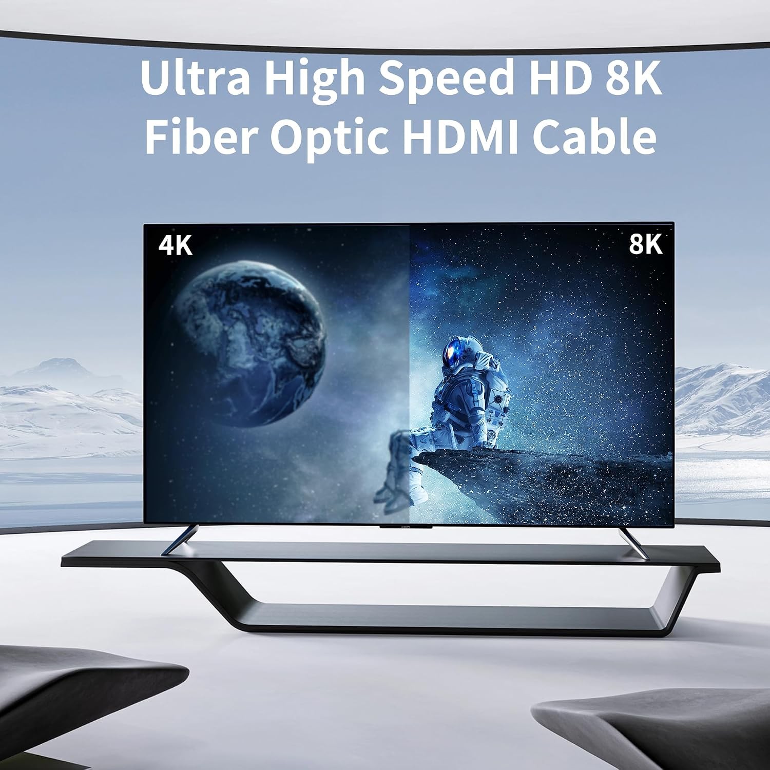8K Fiber Optic HDMI Cable 100FT 48Gbps 2.1 Cable Cord 8K60Hz 4K120Hz For TV