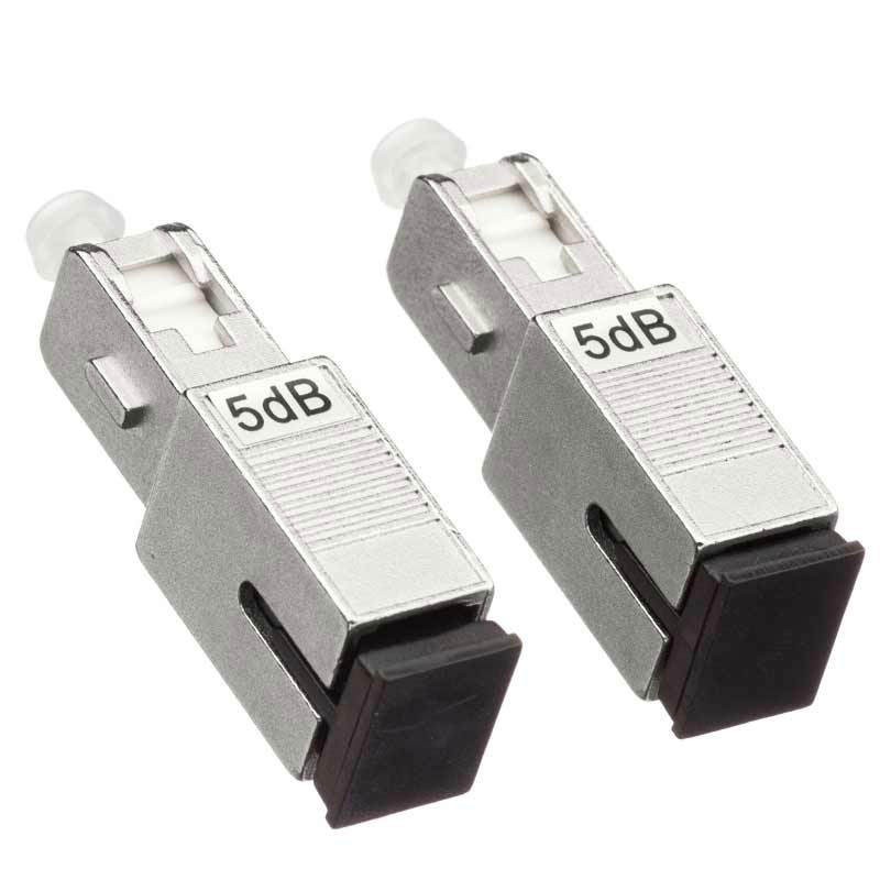 2pcs 0~30dB SC/UPC Simplex Fiber Optic Attenuator Metal Male to Female Adapter