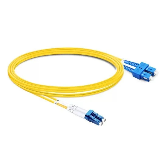 [2pcs] Duplex OS2 Single Mode LC UPC to SC UPC LSZH 2.0mm Fiber Optic Cable