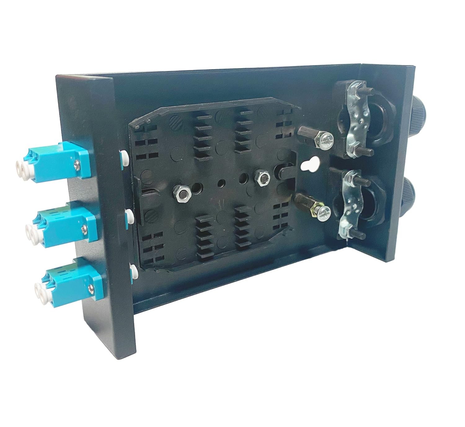 Fiber Optic Wall Mount Box with LC Couplers Single Mode & Multimode Fiber Optic
